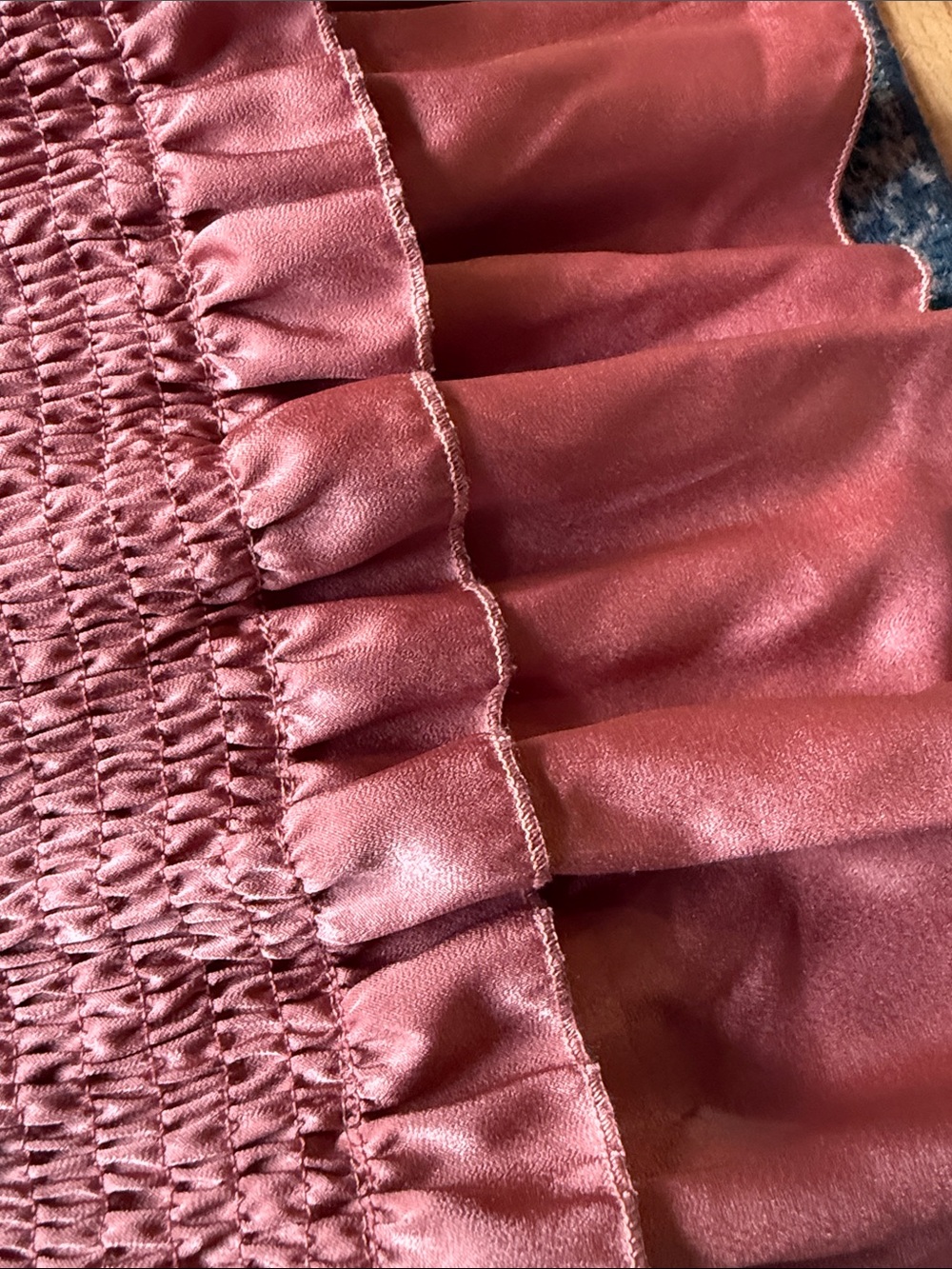 Mable Smocked Ruffle Midi Dress - Rust - Picture 6 of 6